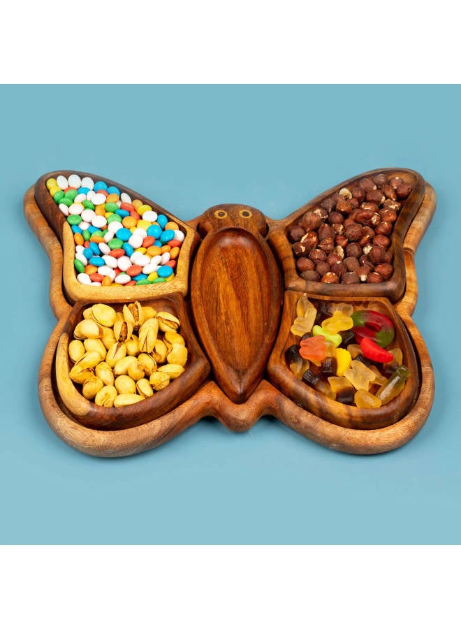 طبق مكسرات فراشة